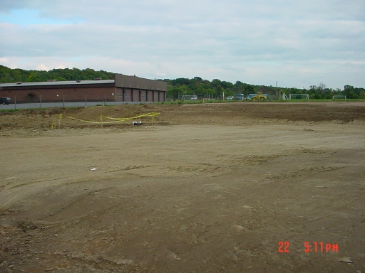 completion of rough grading - concession stand area