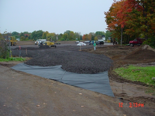 parking lot nearing completion